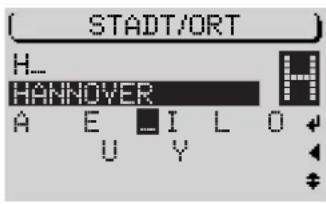 STADT/ORT H_ HANNOVER A E I L O U Y