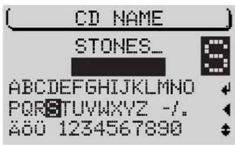 CD NAME STONES_ ABCDEFGHIJKLMNOPQRSTUVWXYZ -/. A00 1234567890