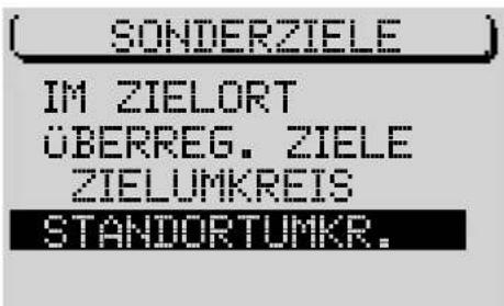SONDERZIELE IM ZIELORT ÜBERREG. ZIELE ZIELUMKREIS STANDORTUMKR.