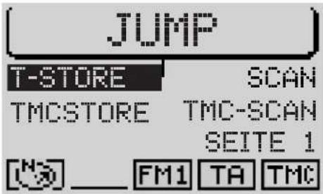 JUMP T-STORE SCAN TMCSTORE TMC-SCAN SEITE 1 [ ] _ FM1 TA TMC