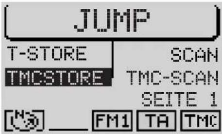 JUMP T-STORE TCMSTORE SCAN TMC-SCAN SEITE 1 FM1 TA TMC