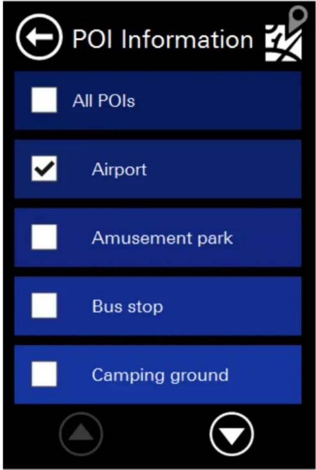 POI Information All POIs Airport Amusement park Bus stop Camping ground