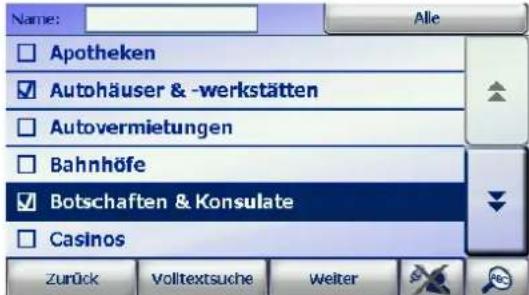 FALK Vision V600 Navigator 11 - Zieleingabe über die Auswahl eines Sonderziels (POI) - 2