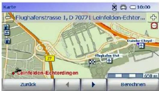 FALK Vision V600 Navigator 11 - Zieleingabe über die Auswahl in der Kartenansicht - 1