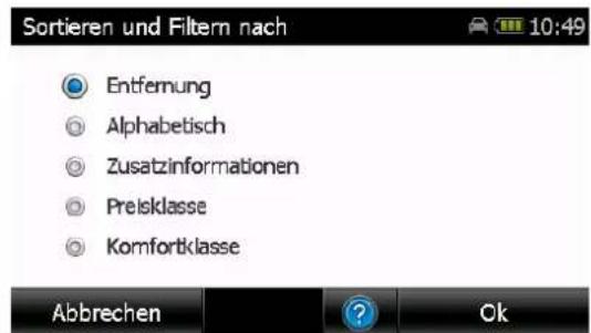 FALK PUR Navigator FN 13 - Sortieren von Zusatzinformationen - 1
