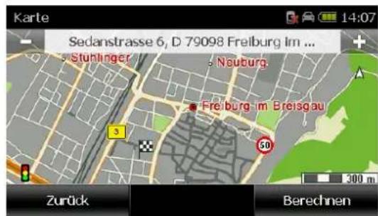 FALK Neo Navigator FN13 - Zieleingabe über die Auswahl in der Kartenansicht - 1