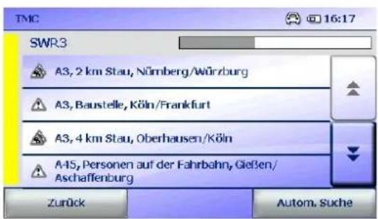 FALK Navigator 9.5 - E Schnellzugriff-Menü- TMC-Staumeldungen (optional) - 1