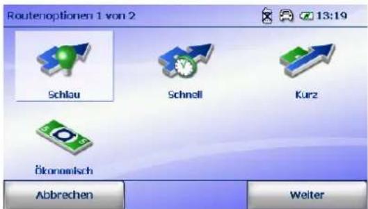 FALK Navigator 9.5 - Routenoption wählen - 1