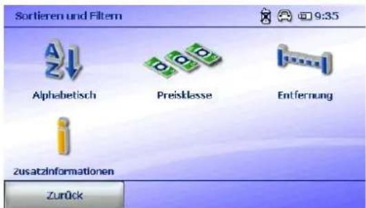 FALK Navigator 9.5 - Sortieren von Zusatzinformationen - 1