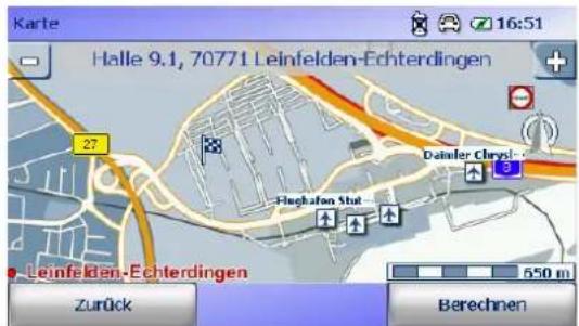 FALK Navigator 9.5 - Zieleingabe über die Auswahl in der Kartenansicht - 1