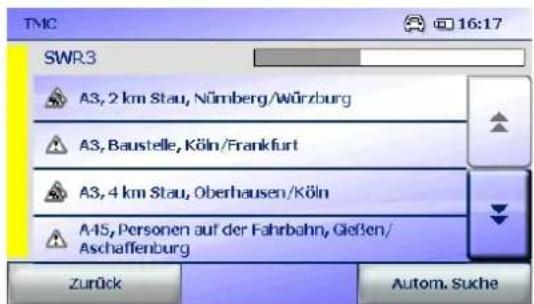 FALK Navigator 10 - E Schnellzugriff-Menü- TMC-Staumeldungen (optional) - 2