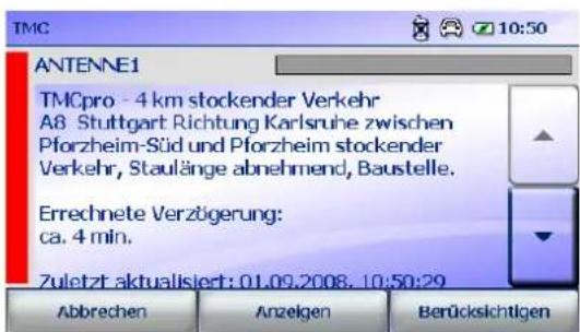 FALK Navigator 10 - Stauinformationen berücksichtigen - 1