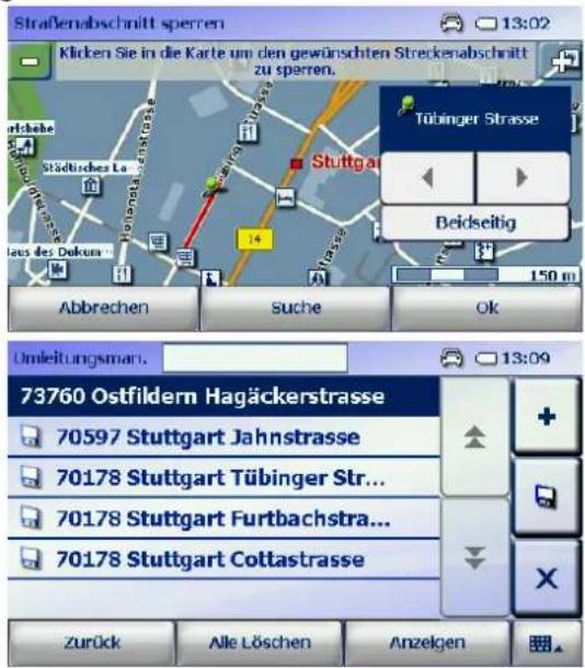 FALK Navigator 10 - Straße sperren durch Klick in die Karte - 2