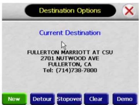 Destination Options Current Destination FULLERTON MARRIOTT AT CSU 2701 NUTWOOD AVE FULLERTON, CA Tel: (714)738-7800 New Detour Stopover Clear Demo