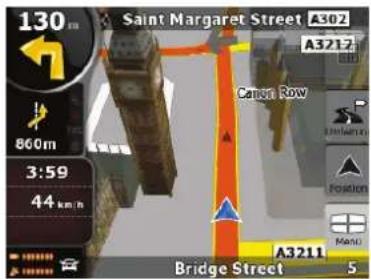 130 m Saint Margaret Street A302 860m 3:59 44 km h Cancor Row A3212 Position Maino Bridge Street 5