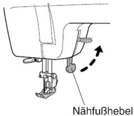 Nähfußhebel