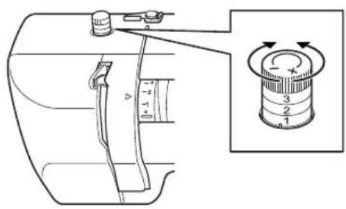 AEG ECO34A - - Verwenden des Nähfußdruck-Einstellknopfes - 1