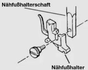 LIFETEC LT 8709 - Entfernen und Einsetzen des Nähfußhalters - 2