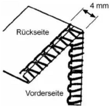 Rückseite Vorderseite 4 mm
