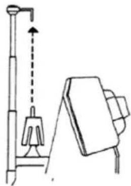 MEDION MD 10685 - Einstellen des Teleskopfadenbaums - 1