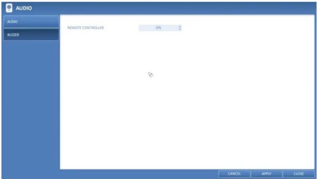 AUDIO AUDIO BUZZER REMOTE CONTROLLER ON CANCEL APPLY CLOSE