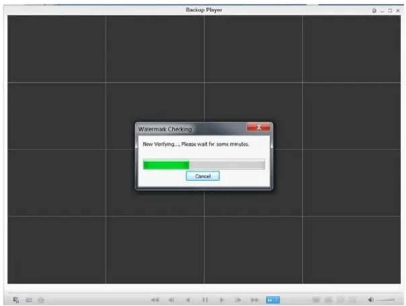 Backup Player Watermark Checking New Verifying... Please wait for some minutes. Cancel