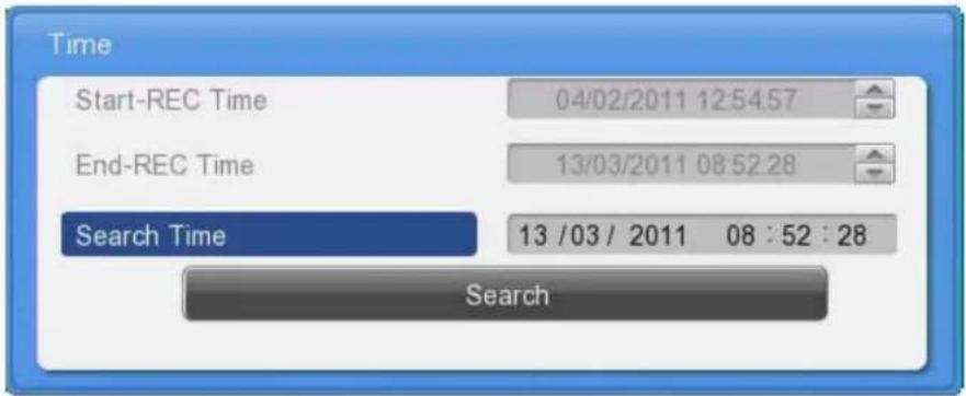 Time Start-REC Time 04/02/2011 12:54:57 End-REC Time 13/03/2011 08:52:28 Search Time 13 /03 / 2011 08 : 52 : 28 Search