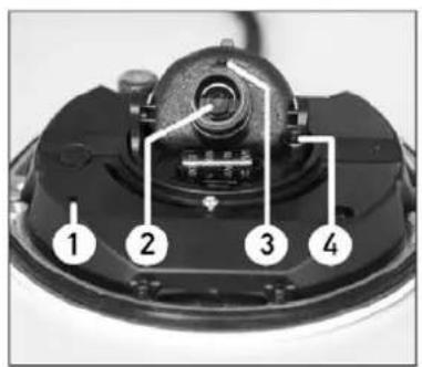 Labeled diagram of a mechanical device with numbered components, likely for assembly or maintenance reference.