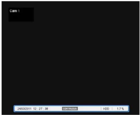 Cam 1 24/03/2011 12:27:38 CONTINUOUS | HDD | 1.7%