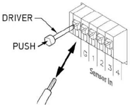 DRIVER PUSH G 1 2 3 4 Sensor In