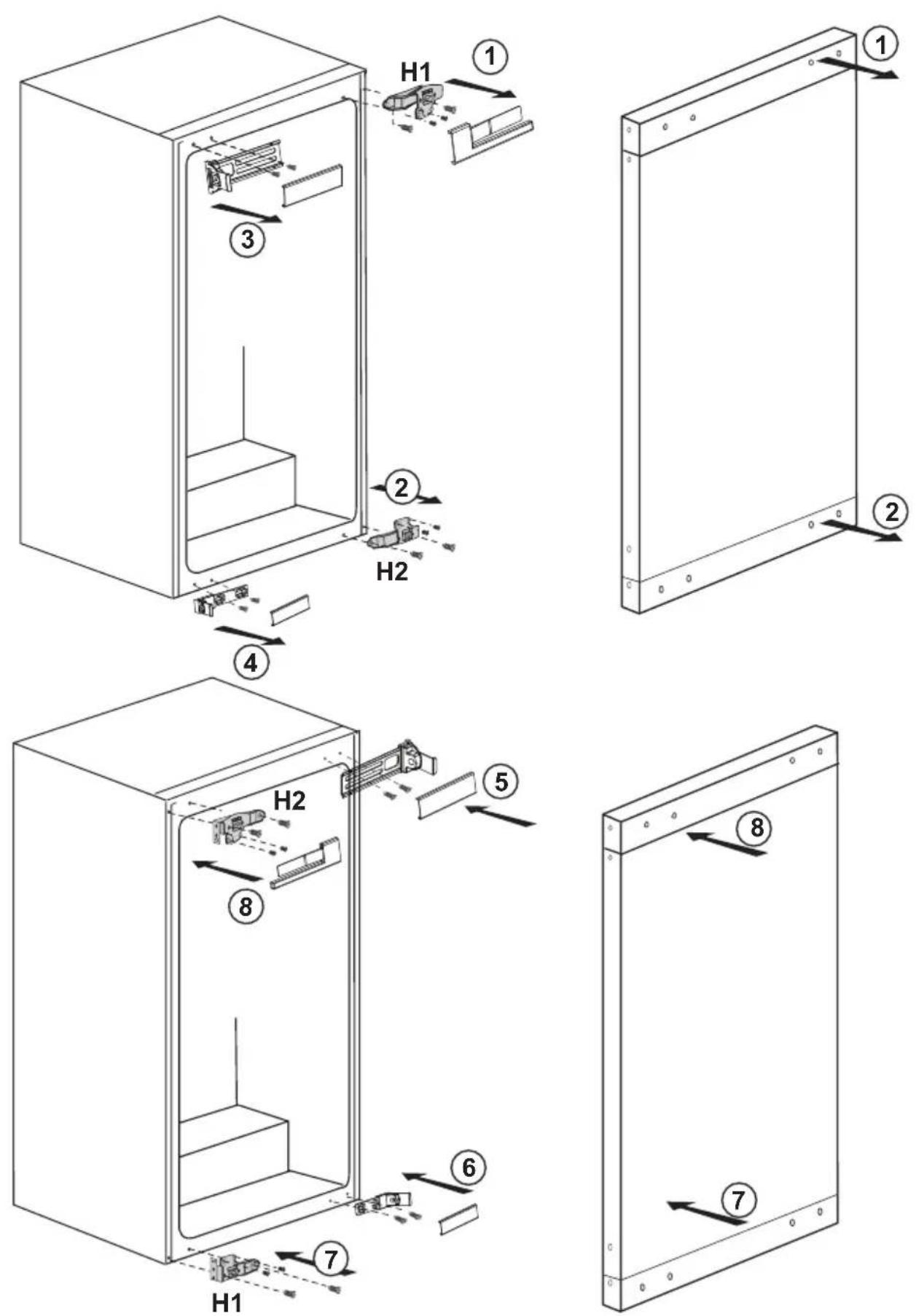 GRUNDIG GTNI 10320 - Türanschlag umkehren - 1