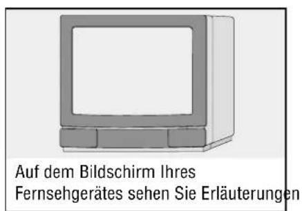 Auf dem Bildschirm Ihres Fernsehgerätes sehen Sie Erläuterungen