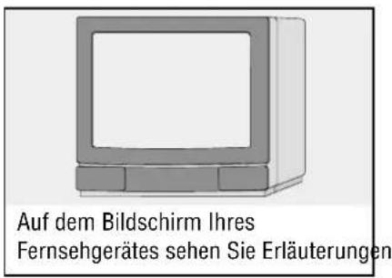 Auf dem Bildschirm Ihres Fernsehgerätes sehen Sie Erläuterungen