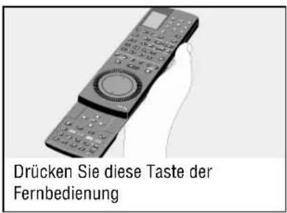 Drücken Sie diese Taste der Fernbedienung