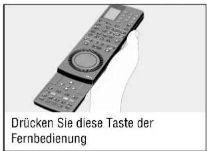 Drücken Sie diese Taste der Fernbedienung