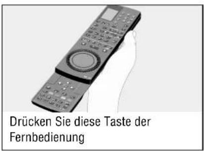 Drücken Sie diese Taste der Fernbedienung
