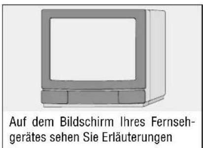 Auf dem Bildschirm Ihres Fernseh- gerätes sehen Sie Erläuterungen