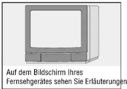 Auf dem Bildschirm Ihres Fernsehgerätes sehen Sie Erläuterungen