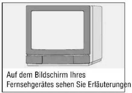 Auf dem Bildschirm Ihres Fernsehgerätes sehen Sie Erläuterungen