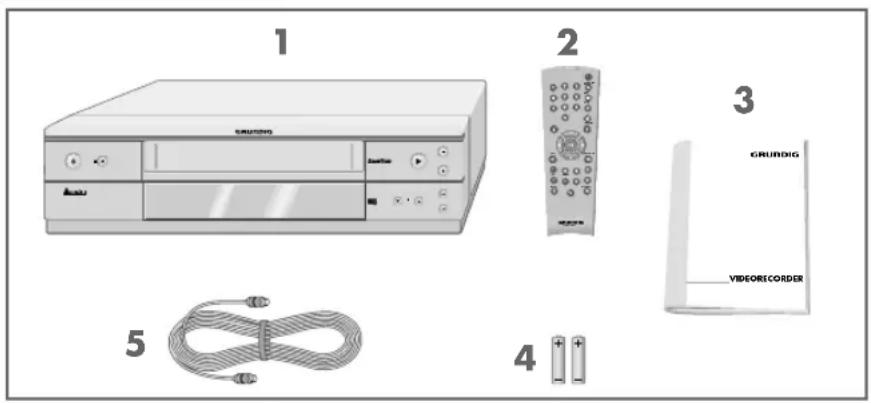 1 2 3 GRUIDIG VIDEO RECORDER 4 5