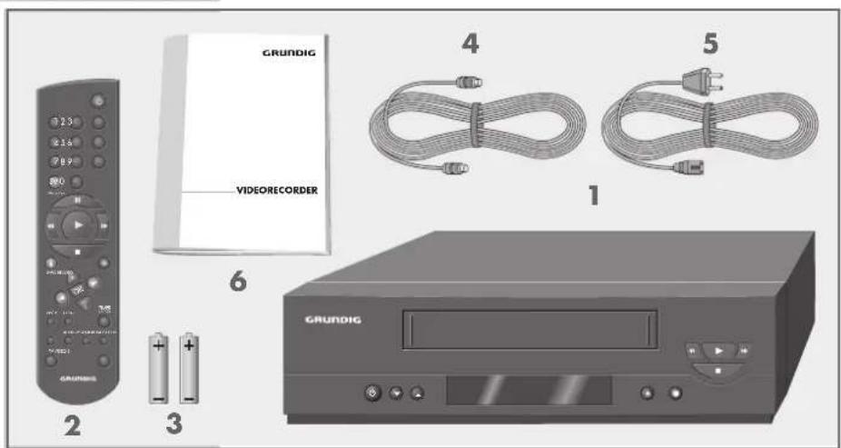 GRUNDIG VIDEO RECORDER 1 2 3 4 5 6 GRUNDIG