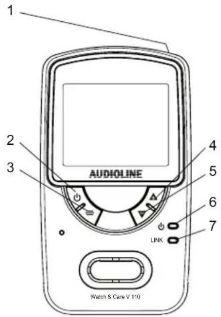 1 2 3 Audioline 4 5 6 7 LINK Watch & Care V 110