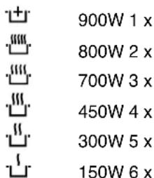 900W 1 x 800W 2 x 700W 3 x 450W 4 x 300W 5 x 150W 6 x