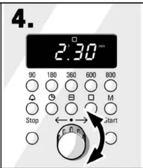 4. 2.30 min 90 180 360 600 800 Stop Start