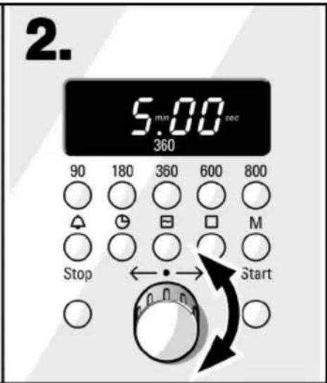 2. 5.00 sec 360 90 180 360 600 800 Stop ← Start