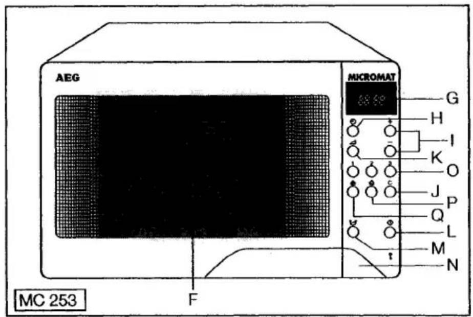 AEG MICROMAT G H I K O J P Q L M N F MC 253