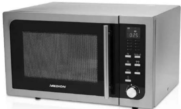 MEDION MD 12132 - Edelstahl Mikrowelle mit Grill - 1