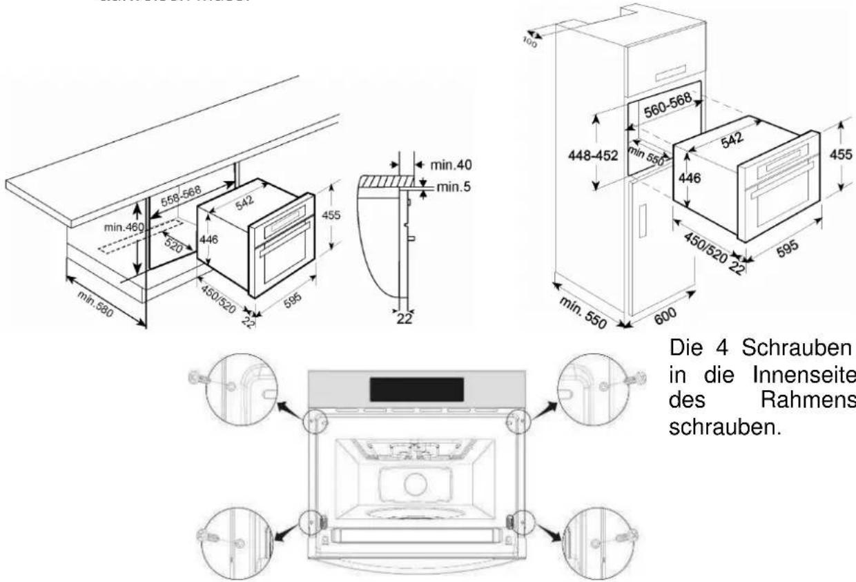 SMEG SC45MSG - Positionieren des Mikrowellenherdes - 1