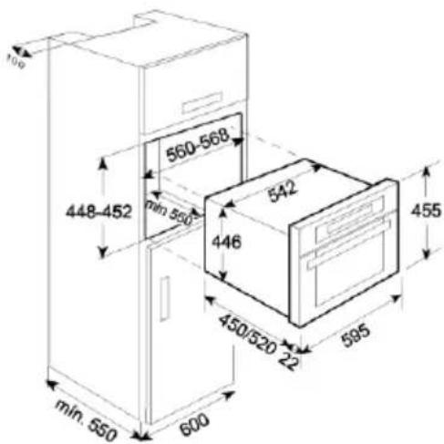 SMEG S45MCX1 - Positionieren des Mikrowellenherdes - 2