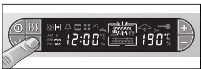 AM h RM min PM sec 12:00 °C kg 190 °C + - -